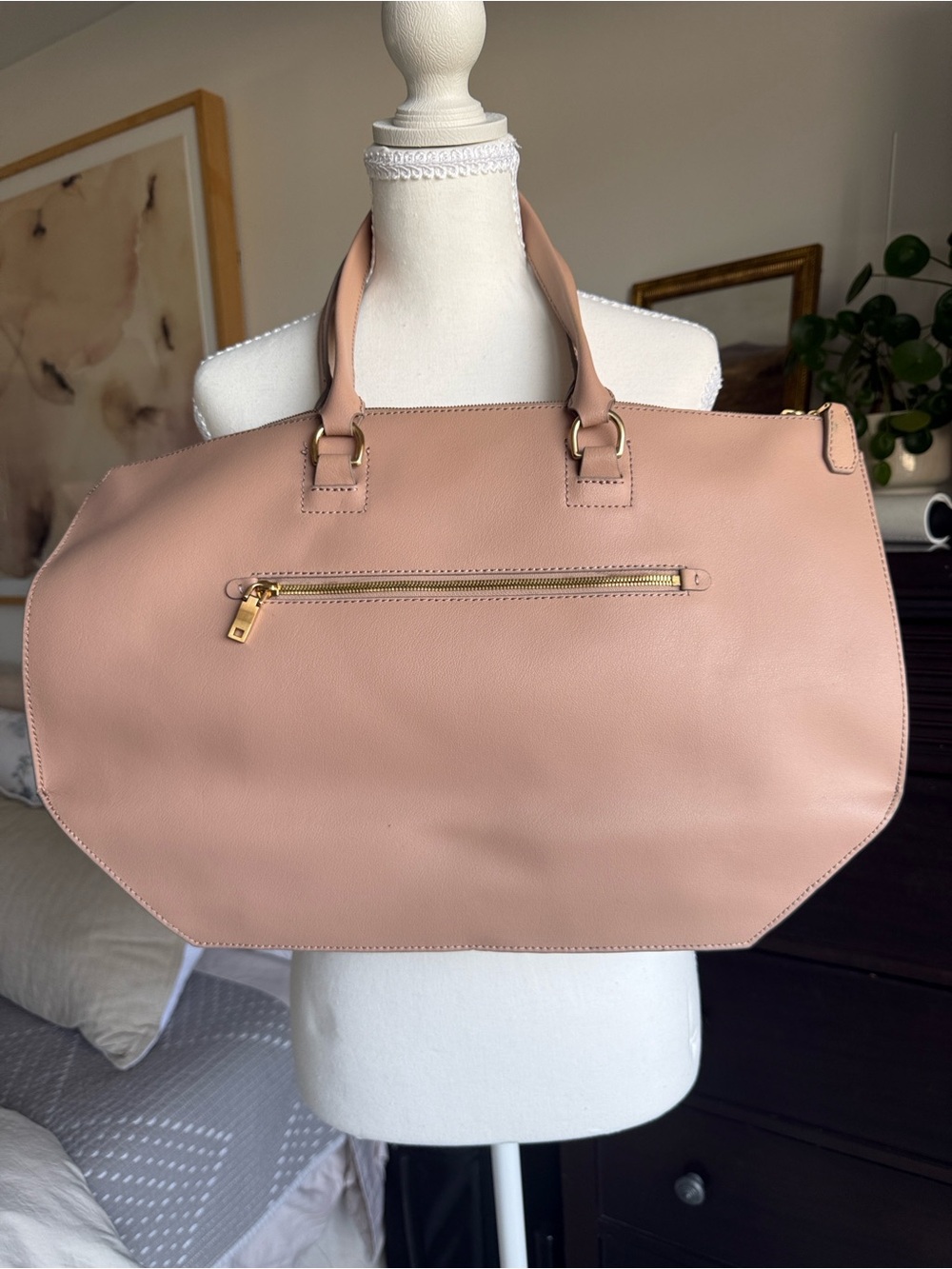 J Crew NWT Classic Structured Tote Bag in Blush Pink - Women's Handbag
